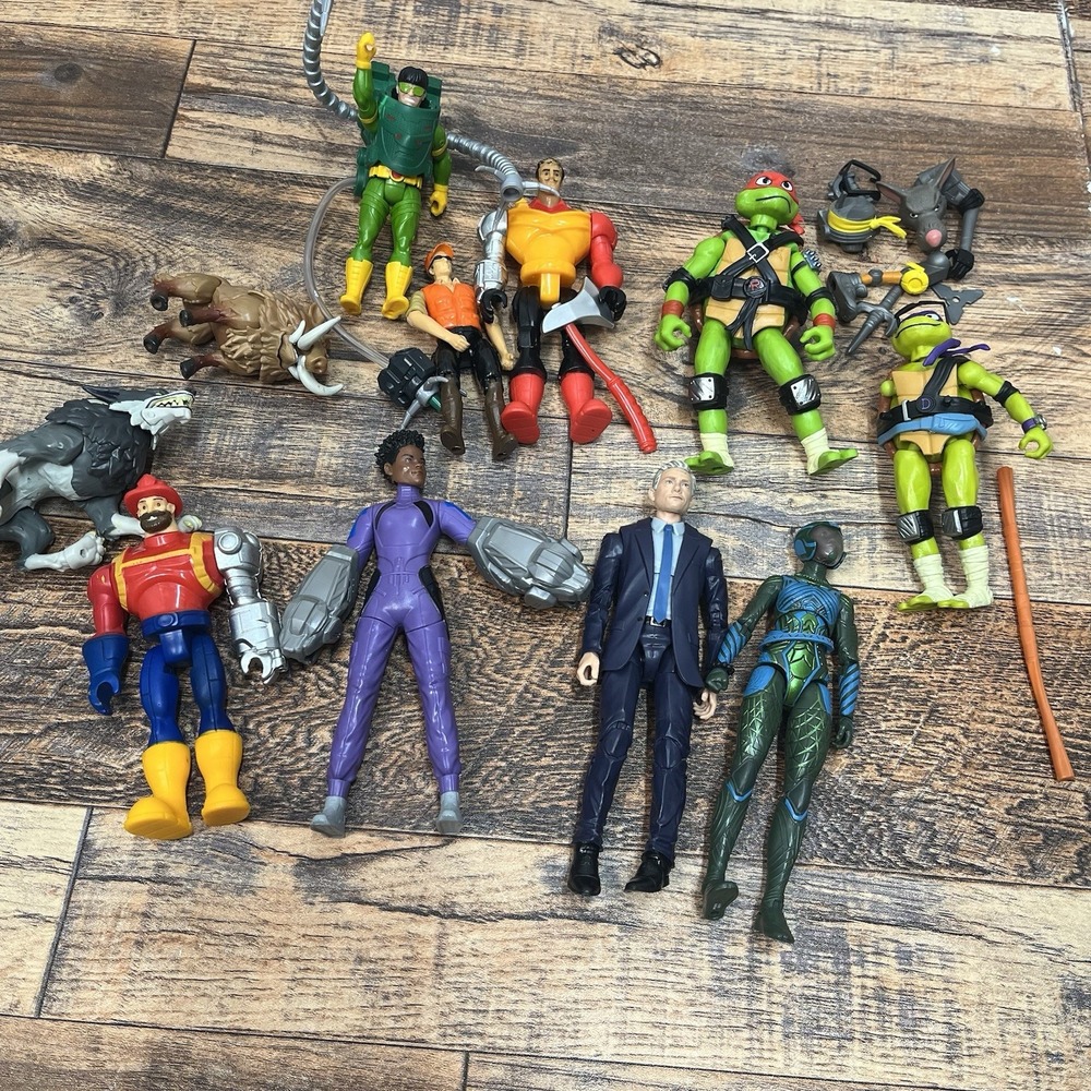 Mixed Action Figure Toy Lot Ninja Turtles Marvel Legends Misc